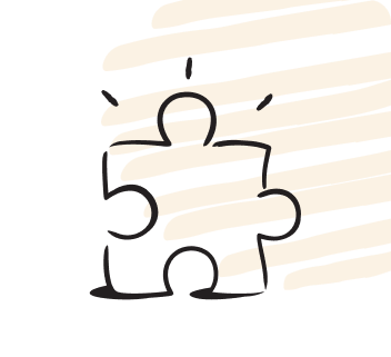 Line drawing of a puzzle piece